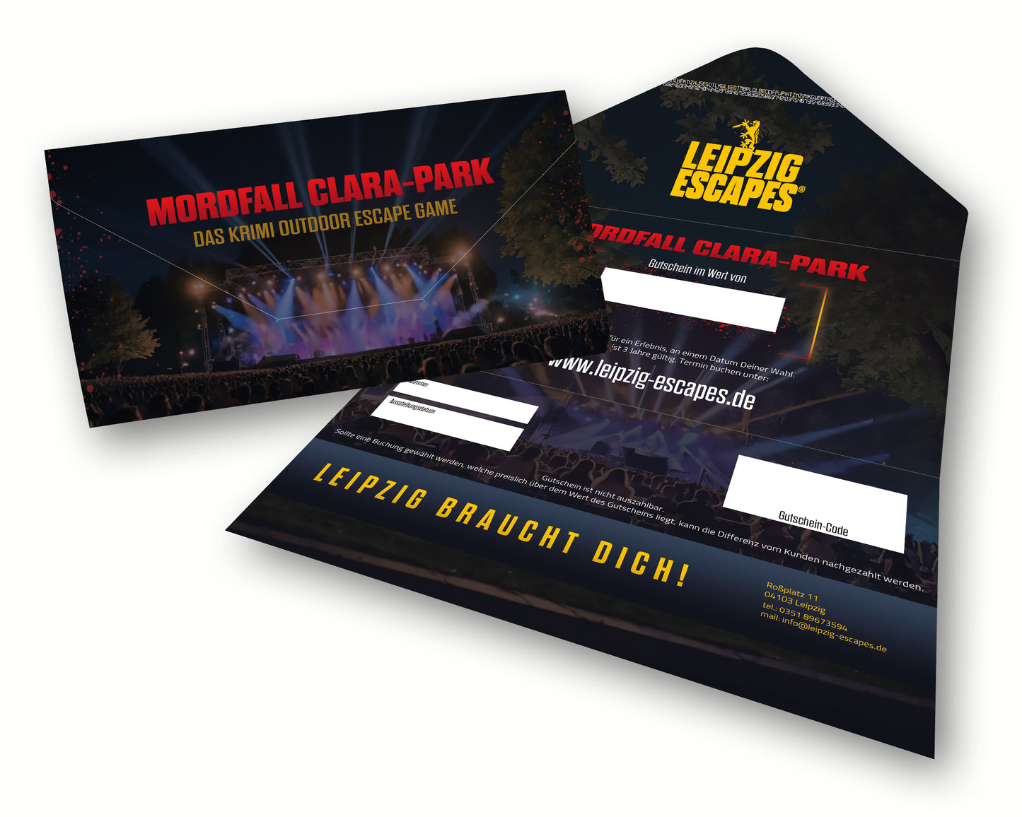 Krimirätsel Geschenkgutschein - Mordfall Clara-Park